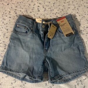 Levi's Light Blue Denim Mid-Length Women's Shorts
